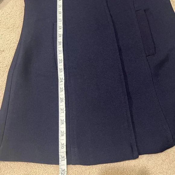 Anthropologie Wellesley Pleated Peacoat in Navy Blue - Women's Size Extra Small - Picture 8 of 10